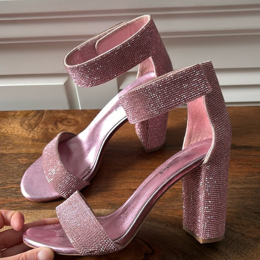 Jeffrey Campbell Pink Sparkly Heels Size 7.5